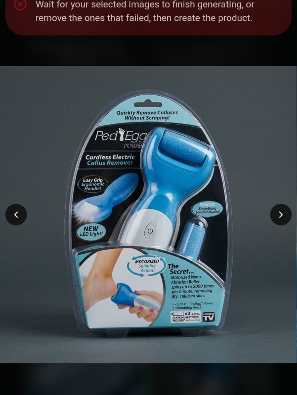 Cordless Electric Callus Remover – Blue